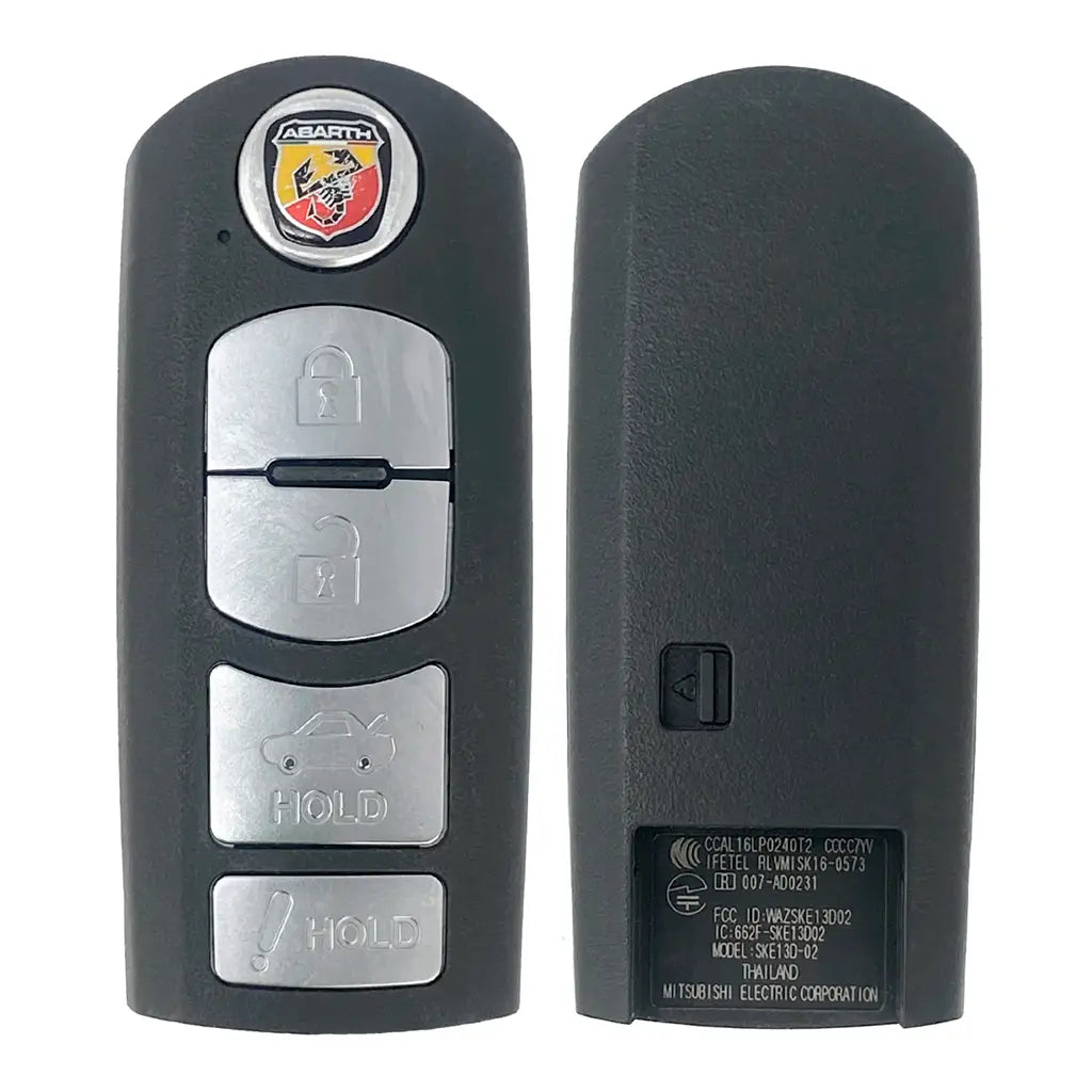 2017-2019 (OEM Refurb) Smart Key for Fiat 124 Spider | FCC ID: WAZSKE13D02 2017-2019 (OEM Refurb) Smart Key for Fiat 124 Spider | FCC ID: WAZSKE13D02